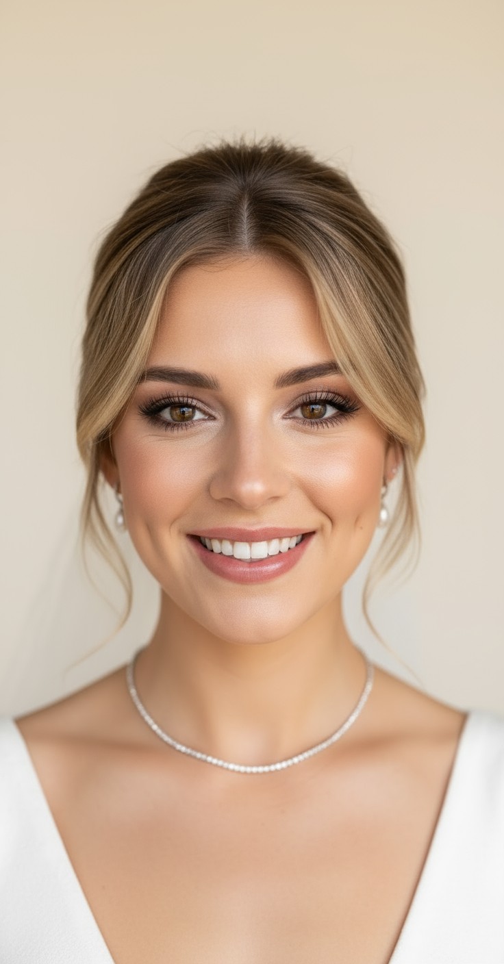 After Wedding Hair With Curtain Bangs